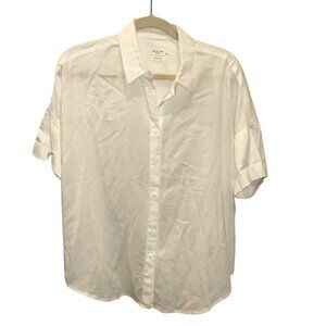 rag & bone white cotton short sleeved  cotton button down shirt S excellent